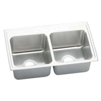Image for Elkay® Double Bowl Stainless Steel Top Mount Sink 33 x 19-1/2 x 10" 3 Hole from HD Supply