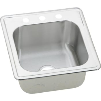 Image for Elkay® Single Bowl Stainless Steel Top Mount Laundry Sink 20 x 20 x 10" 1 Hole from HD Supply