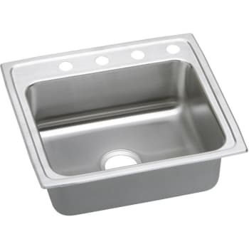 Image for Elkay® Single Bowl Stainless Steel Top Mount Sink 25 x 21-1/4 x 7-7/8" 4 Hole from HD Supply