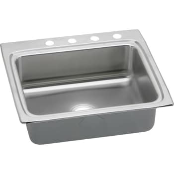 Image for Elkay® Single Bowl Stainless Steel Top Mount Sink 25 X 22 X 8" 4 Hole from HD Supply