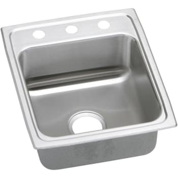 Image for Elkay® Single Bowl Stainless Steel Top Mount Sink ADA 17 x 20 x 61/2" 3 Hole from HD Supply