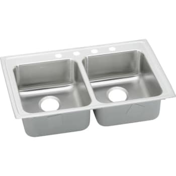 Image for Elkay® Double Bowl Stainless Top Mount Sink ADA, 33 x 21-1/4 x 6-1/2", 3 Hole from HD Supply
