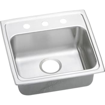 Image for Elkay® Single Bowl Stainless Steel Top Mount Sink Ada 19 X 18 X 6" Quick Clip from HD Supply