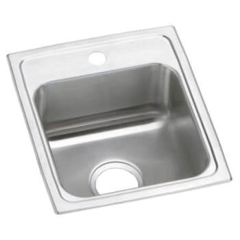 Image for Elkay® Single Bowl Stainless Steel Top Mount Bar Sink 15 X 17-1/2 X 7" 1 Hole from HD Supply