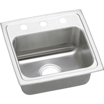 Image for Elkay® Single Bowl Stainless Steel Top Mount Sink 17 x 16 x 7" 3 Hole from HD Supply