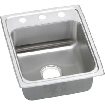 Image for Elkay® Single Bowl Stainless Steel Top Mount Sink 17 X 20 X 7" 3 Hole from HD Supply