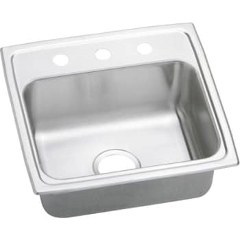 Image for Elkay® Single Bowl Stainless Steel Top Mount Sink 19 x 18 x 7" 2 Hole from HD Supply