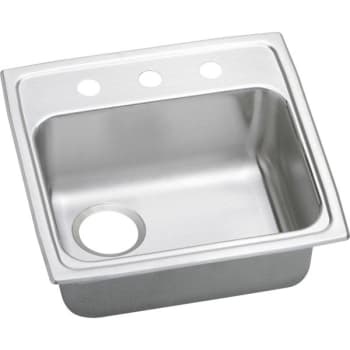 Image for Elkay® Single Bowl Stainless Steel Top Mount Sink ADA 19-1/2 x 19 x 5-1/2" 2Hole from HD Supply