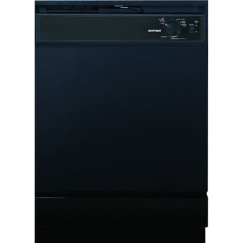 Hotpoint® 24" Built-In, Front Control, 5-Cycle, 64 dB Dishwasher, Black