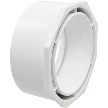 Nibco 3 In. X 1-1/2 In. PVC DWV Spigot X Hub Flush Bushing Fitting