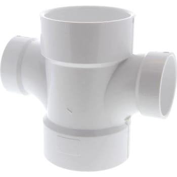 Image for Nibco 3 In. X 3 In. X 2 In. X 2 In. PVC DWV All Hub Double Sanitary Tee from HD Supply