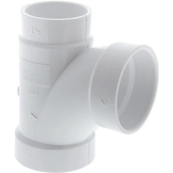 Nibco 2 In. 1-1/2 In. X 2 In. PVC All Hub Sanitary Reducing Tee