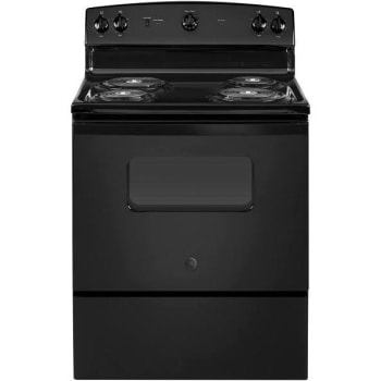 GE® ENERGY STAR® 30 In. 5.0 Cu. Ft. Coil Electric Freestanding Electric Range, Manual Clean, Black