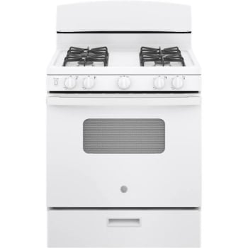 GE® 30 In. 5 Cu. Ft. 4 Burner Gas Freestanding Range With Manual Clean In White