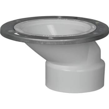 Image for IPS Water-Tite PVC Offset Closet Flange W/ Adjustable Stainless-Steel Ringfits 3- And 4 In. Schedule 40 DWV Pipe from HD Supply