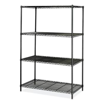 Image for Safco Industrial Wire Shelving, Four-Shelf, 48w X 24d X 72h, Black from HD Supply