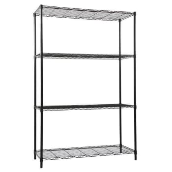 Image for Quantum Storage Systems 4-Shelf Wire Shelving Unit, 24x48x72, Black Epoxy from HD Supply