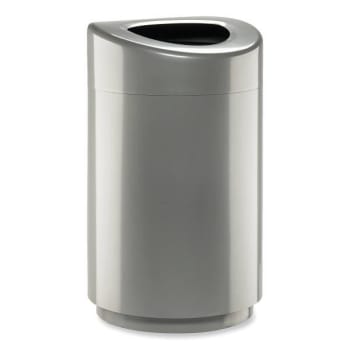 Image for Safco Open Top Round Waste Receptacle, Steel, 30 Gal, Silver from HD Supply