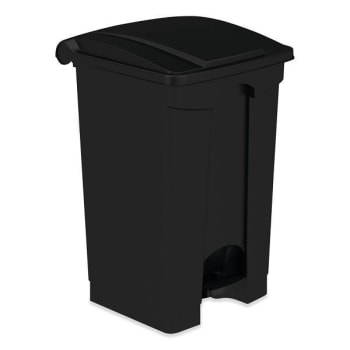Image for Safco Step-On Receptacle, Plastic, 12 Gal, Black from HD Supply