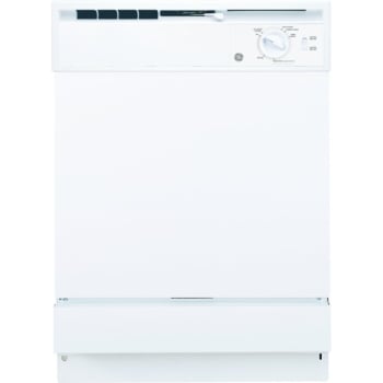 GE® 24" Built-In, Front Control, 5-Cycle, 64 dB Dishwasher, White