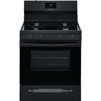 Frigidaire® 30" Gas Range w/ Electronic Ignition, 5.0 Cu Ft in Black