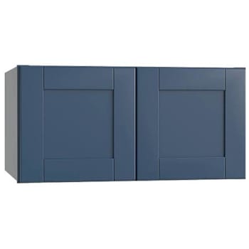 Image for Mill'S Pride Richmond Shaker Ready To Assemble Wall Cabinet Double, Valencia Blue, 36"X24"X12" from HD Supply