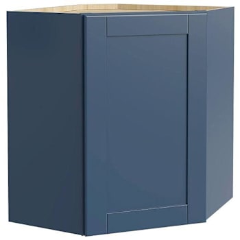 Image for Mill'S Pride Richmond Shaker Corner Kitchen Cabinet, Valencia Blue, 24"X30"X12" from HD Supply