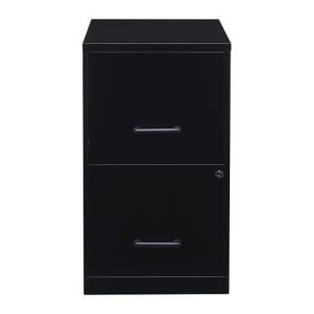 Image for Space Solutions 18" Deep 2 Drawer Letter Width Vertical File Cabinet, Black from HD Supply
