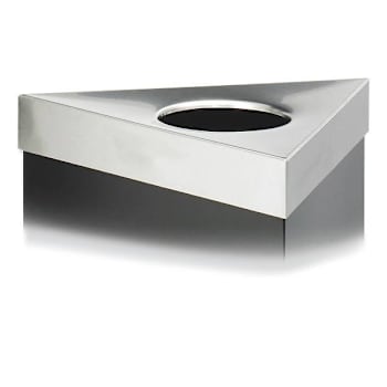 Safco Trifecta Waste Receptacle Lid, No Inscription, 20"X20"X3", Stainless Steel