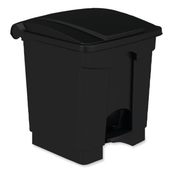 Image for Safco Step-On Receptacle, Plastic, 8 Gal Black from HD Supply