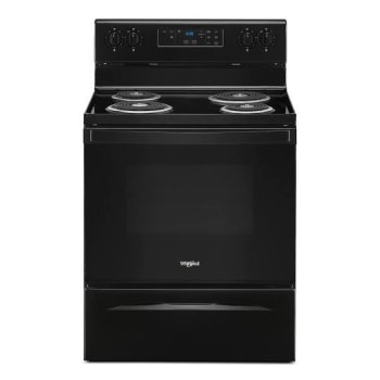 Whirlpool® 30" Electric, Coil Range W/ 4.8 Cu Ft And Accubake™ System, Black