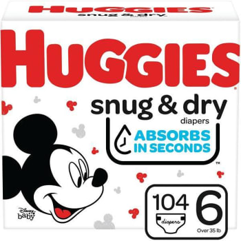 Huggies Size 6 Snug & Dry Diapers (104-Case)