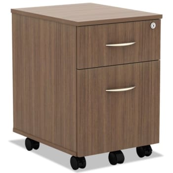 Image for Alera Valencia Series Mobile B/f Pedestal File Cabinet (Walnut) from HD Supply