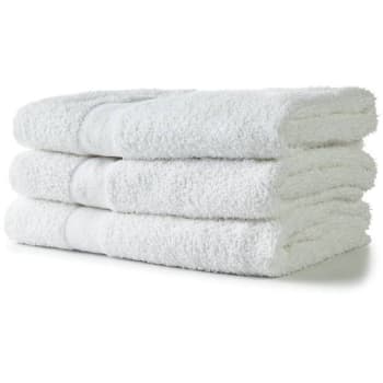 54 In. X 25 In. White Bath Towel (5-Case)