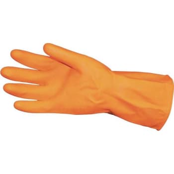 Impact Products Proguard Medium Orange Flock-Lined Chemical-Resistance Latex Gloves (2-Pack)