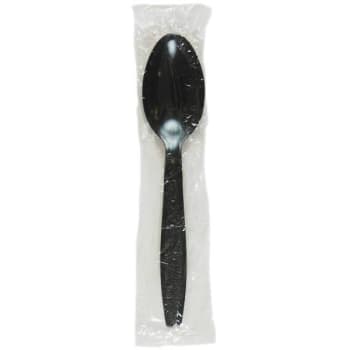 Image for Spoon Black Heavy Weight Polystyrene Wrapped (1000-Case) from HD Supply