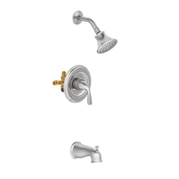 Seasons Raleigh Single-Handle Round Shower And Tub Facuet Set, Brushed Nickel
