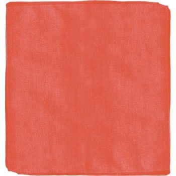 Renown 12 In. X 12 In. Red General Purpose Microfiber Cleaning Cloth (12-Pack)