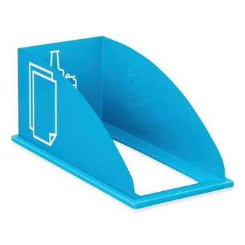 Image for Safco Mixx Recycling Center Lid, Topper Style, 9.87w X 19.87d X 0.62h, Blue from HD Supply