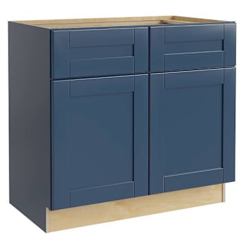 Image for Mill'S Pride Richmond Shaker Ready To Assemble Kitchen Sink Base, Valencia Blue, 36"X34.5"X24" from HD Supply