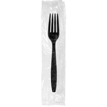 Image for Fork Black Heavy Weight Polystyrene Wrapped (1000-Case) from HD Supply