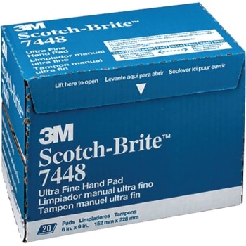 Image for 3M 7448 6" x 9" Gray Scotch-Brite Ultra Fine Pad, Case Of 20 from HD Supply