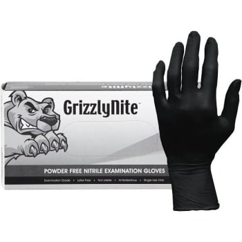 Proworks Large Black Powder-Free Nitrile Examination Gloves (100-Pack)