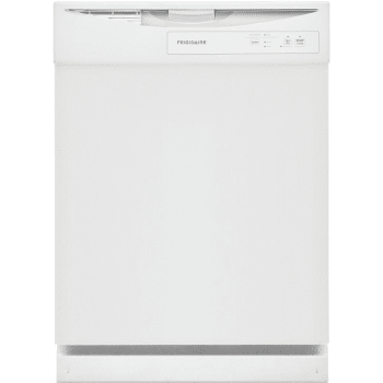 Frigidaire® 24" Built-In, Front Control, 2-Cycle, 62 dB Dishwasher, White