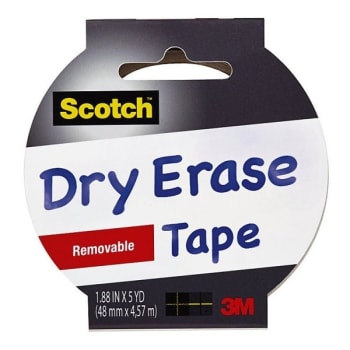 Scotch® White Dry-Erase Tape 1.88" X 15'