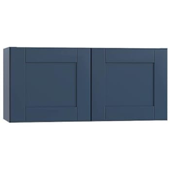 Image for Mill'S Pride Richmond Shaker Rta Wall Cabinet Double, Valencia Blue, 36"X12"X12" from HD Supply