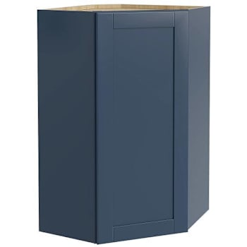 Image for Mill'S Pride Richmond Shaker Corner Kitchen Cabinet, Valencia Blue, 24"X36"X12" from HD Supply