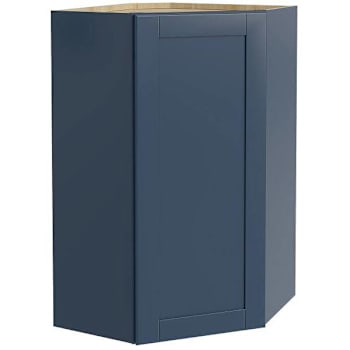 Image for Mill'S Pride Richmond Shaker Ready To Assemble Corner Kitchen Cabinet, Valencia Blue, 24"X42"X12" from HD Supply