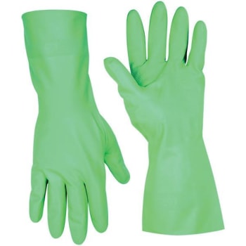 Image for Custom Leathercraft Large Green Nitrile Gloves from HD Supply