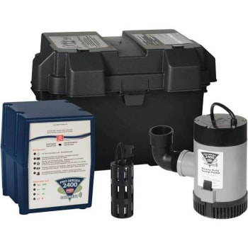 Image for PRO Series Pumps 2400 Gph Battery Backup Sump Pump System from HD Supply